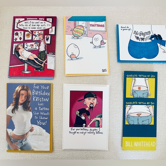 Six Vintage Tattoo Greeting Cards - Picture 1 of 2